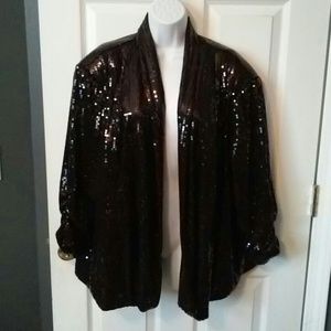 NWOT Black Sequin formal wrap